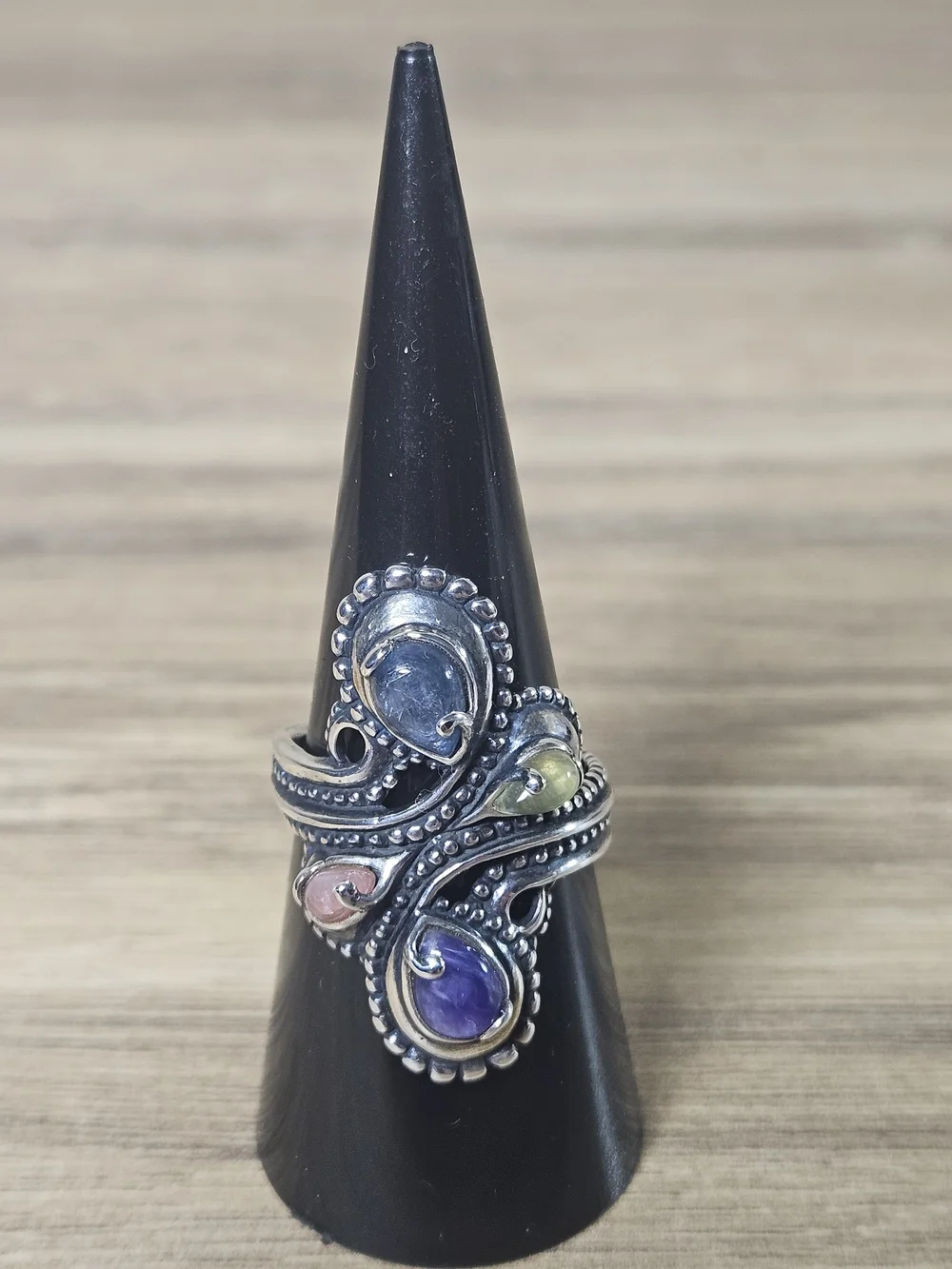 Carolyn Pollack Relios Windsong Collection Multi-Gemstone Ring Size 8.5